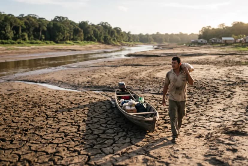 La sequía en la Amazonia lleva los ríos a mínimos históricos y deja aisladas a cientos de comunidades