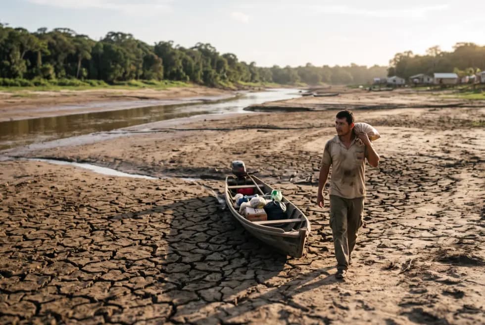 La sequía en la Amazonia lleva los ríos a mínimos históricos y deja aisladas a cientos de comunidades